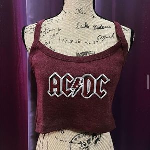 AC/DC Band Crop Top